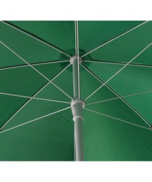 Umbrela plaja Grunberg, Diametru 220 cm, Rotunda, Verde/Gri